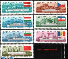 Hungary 1967 Danube Commission 7v, Mint NH, History - Transport - Europa Hang-on Issues - Flags - Ships And Boats - Ar.. - Nuevos