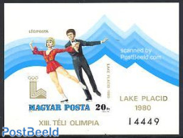 Hungary 1979 Lake Placid S/s Imperforated, Mint NH, Sport - Olympic Winter Games - Skating - Unused Stamps