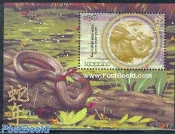 Liberia 2001 Newyear, Snakes S/s, Mint NH, Nature - Various - Snakes - New Year - Anno Nuovo