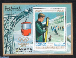 Manama 1970 Olympic Winter Games S/s, Mint NH, Sport - Olympic Winter Games - Skiing - Skiing