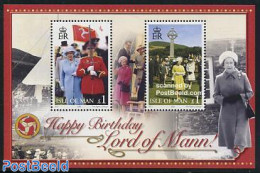Isle Of Man 2006 Elizabeth II 80th Birthday S/s, Mint NH, History - Kings & Queens (Royalty) - Case Reali