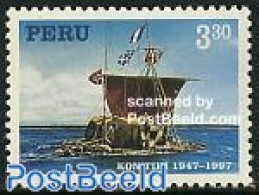 Peru 1997 Kon-Tiki Expedition 1v, Mint NH, Transport - Ships And Boats - Ships