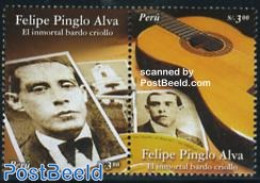 Peru 2007 Felipe Pinglo Alva 2v [:], Mint NH, Performance Art - Music - Musical Instruments - Music