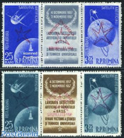 Romania 1958 World Expo 2x2v+tabs [:T:], Mint NH, Transport - Various - Space Exploration - World Expositions - Nuovi