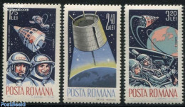 Romania 1965 Space 3v, Mint NH, Transport - Space Exploration - Ungebraucht