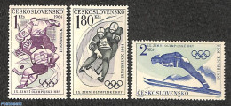 Czechoslovkia 1964 Olympic Winter Games 3v, Mint NH, Sport - Ice Hockey - Olympic Winter Games - Skiing - Other & Unclassified