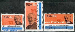 South Africa 1973 C.J. Langenhoven 3v, Mint NH, History - Performance Art - Politicians - Music - Art - Authors - Unused Stamps