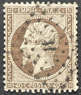 YT 23 Losange H Bureaux De Quartier R. Du Cardinal-Lemoine 1862 40c Orange Napoléon III (15 Euros) France – Class - 1862 Napoléon III