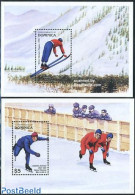 Dominica 1997 Olympic Winter Games Nagano 2 S/s, Mint NH, Sport - Olympic Winter Games - Skating - Skiing - Skisport