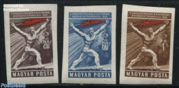 Hungary 1959 40 Years Republic 3v Imperforated, Mint NH - Ongebruikt