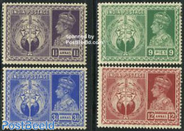 India 1946 Allied Victory 4v, Mint NH, History - World War II - Unused Stamps