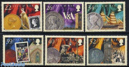 Isle Of Man 2001 Victorian Age 6v, Mint NH, Transport - Various - Stamps On Stamps - Railways - Ships And Boats - Mone.. - Briefmarken Auf Briefmarken