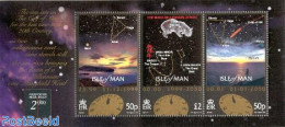 Isle Of Man 1999 Millennium S/s, Mint NH, Nature - Science - Cats - Astronomy - Astrologia