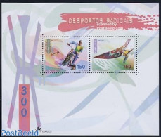 Portugal 1997 Fun Sports S/s, Mint NH, Sport - Transport - Cycling - Fun Sports - Gliding - Motorcycles - Unused Stamps