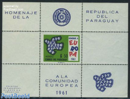 Paraguay 1961 Europe S/s (50g), Mint NH, History - Europa Hang-on Issues - Idee Europee