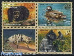 United Nations, Vienna 2001 Animals 4v [+], Mint NH, Nature - Animals (others & Mixed) - Bears - Ducks - Monkeys - Other & Unclassified