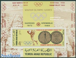 Yemen, Arab Republic 1968 Olympic Medals S/s Imperforated, Mint NH, Sport - Olympic Winter Games - Other & Unclassified