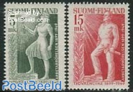 Finland 1949 Labour Association 2v, Unused (hinged) - Unused Stamps