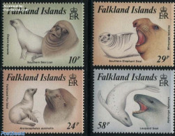 Falkland Islands 1987 Sea Mammals 4v, Mint NH, Nature - Sea Mammals - Other & Unclassified