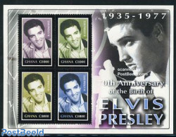 Ghana 2006 70 Years Elvis Presley 4v M/s, Mint NH, Performance Art - Elvis Presley - Music - Popular Music - Elvis Presley