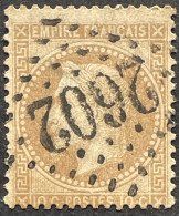 YT 28A LGC 2602 Nantes Loire-Inférieure (42) Indice 1 1863-70 Napoléon III Lauré, 10c Bistre France – Ciel - 1863-1870 Napoléon III. Laure