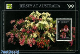 Jersey 1999 Orchids S/s, Mint NH, Nature - Flowers & Plants - Orchids - Jersey