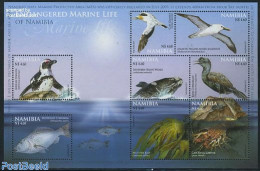 Namibia 2011 Endangered Marine Life 8v M/s, Mint NH, Nature - Birds - Fish - Penguins - Sea Mammals - Poissons