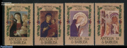 Antigua & Barbuda 1985 Christmas 4v, Mint NH, Religion - Christmas - Art - Paintings - Noël
