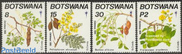 Botswana 1990 Christmas, Trees 4v, Mint NH, Nature - Religion - Trees & Forests - Christmas - Rotary Club