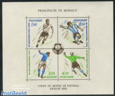 Monaco 1982 World Cup Football S/s, Mint NH, Sport - Football - Unused Stamps