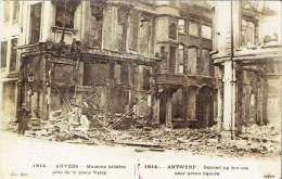 CP - Anvers - 1914 Maisons Brulées Près De La Place Verte (Reproduction) * - Antwerpen