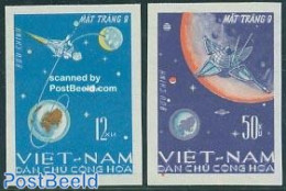 Vietnam 1966 LUNA 9 2V IMPERF., Mint NH, Transport - Space Exploration - Other & Unclassified