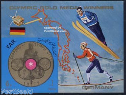 Yemen, Arab Republic 1970 German Olympic Winners S/s Imperforated, Mint NH, History - Sport - Germans - Olympic Winter.. - Other & Unclassified