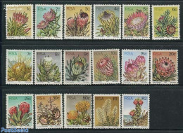 South Africa 1977 Definitives, Flowers 17v, Mint NH, Nature - Flowers & Plants - Nuovi