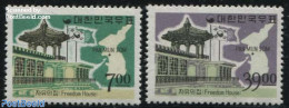 Korea, South 1966 Tourism 2v, Mint NH, Various - Maps - Tourism - Geography