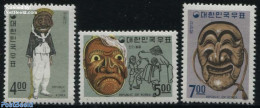 Korea, South 1967 Folklore 3v, Mint NH, Various - Folklore - Corée Du Sud