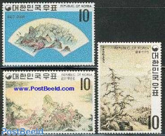 Korea, South 1970 Paintings 3v, Mint NH, Art - Paintings - Corea Del Sur
