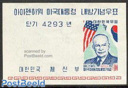 Korea, South 1960 Eisenhower Visit S/s, Mint NH, History - American Presidents - Flags - Corea Del Sur