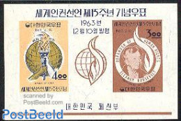 Korea, South 1963 Human Rights S/s, Mint NH, History - Human Rights - Corea Del Sur