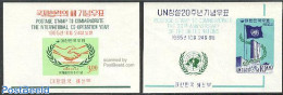 Korea, South 1965 International Co-operation 2 S/s, Mint NH, History - United Nations - Korea (Süd-)