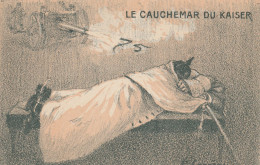 CPA Caricature Satirique Guerre 14 War Guillaume II Cauchemar Du Kaiser Anti Boche Canon De 75 Illustrateur P. CARRERE - Humoristiques