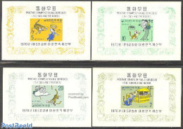 Korea, South 1970 Fairy Tales 4 S/s, Mint NH, Nature - Cat Family - Art - Fairytales - Contes, Fables & Légendes
