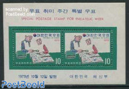 Korea, South 1973 Philatelic Week S/s, Mint NH, Philately - Corée Du Sud