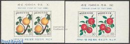 Korea, South 1974 Fruits 2 S/s, Mint NH, Nature - Fruit - Obst & Früchte