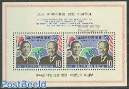 Korea, South 1974 President Ford Visit S/s, Mint NH, History - Various - American Presidents - Maps - Geography