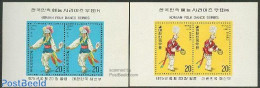 Korea, South 1975 Folk Dance 2 S/s, Mint NH, Performance Art - Various - Dance & Ballet - Folklore - Danse