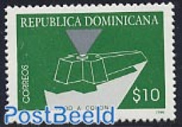 Dominican Republic 1996 Columbus Lighthouse 1v (smaragd/silver), Mint NH, Various - Lighthouses & Safety At Sea - Vuurtorens