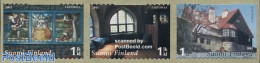 Finland 2005 Architecture 3v, Mint NH, Art - Modern Architecture - Stained Glass And Windows - Unused Stamps