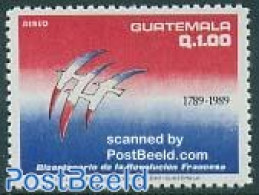 Guatemala 1989 French Revolution 1v, Mint NH, History - History - Guatemala