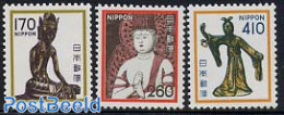 Japan 1981 Definitives 3v, Mint NH, Art - Sculpture - Unused Stamps